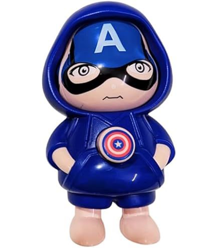 Mini Captain Hero Action Figure – Blue Hoodie Edition(Keychain)