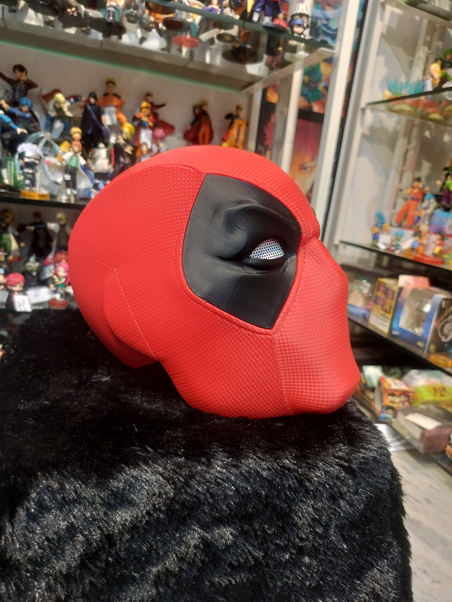 Deadpool Cosplay Mask – Full Head PU Mask with Mesh Eyes