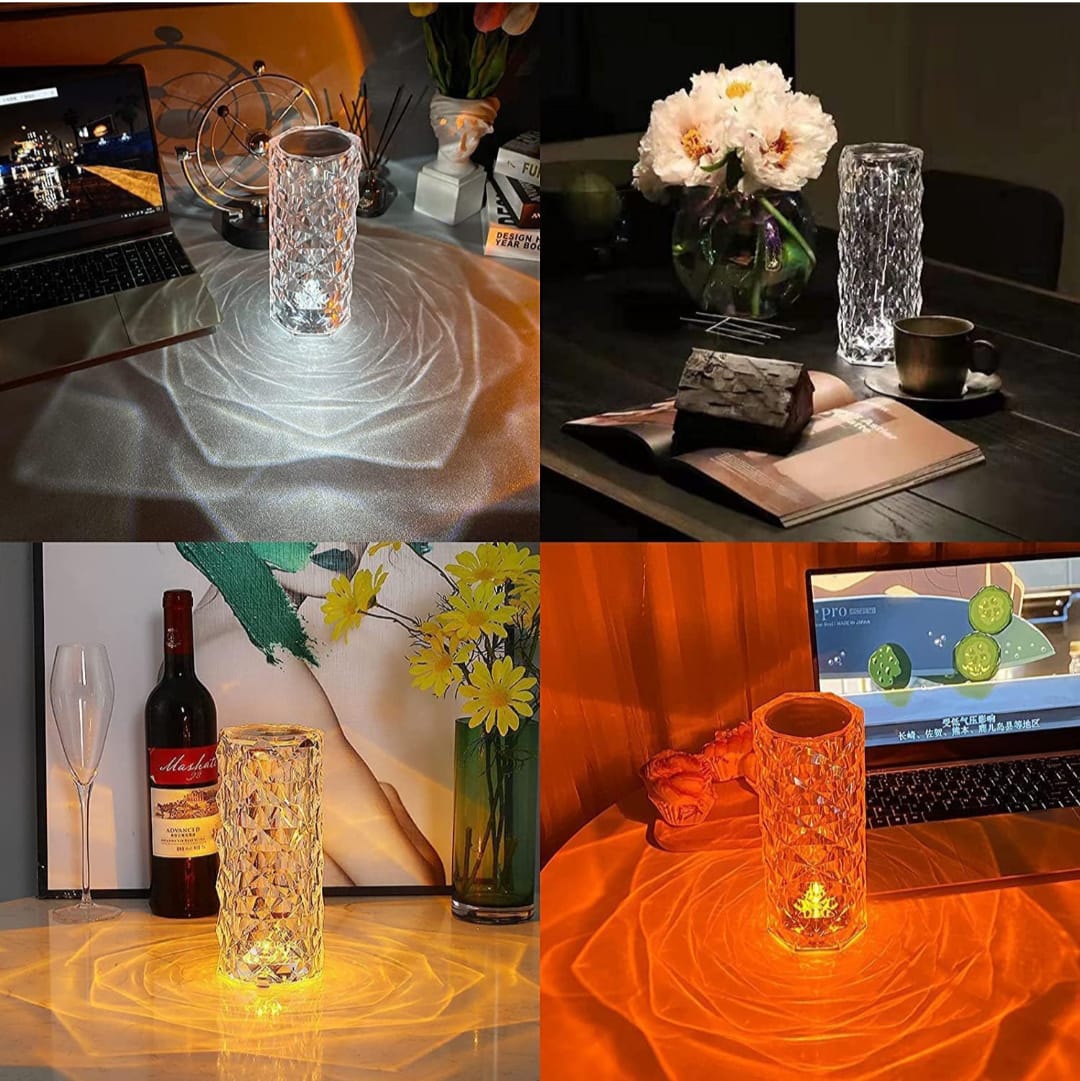 Crystal Diamond LED Table Lamp with Remote Control
