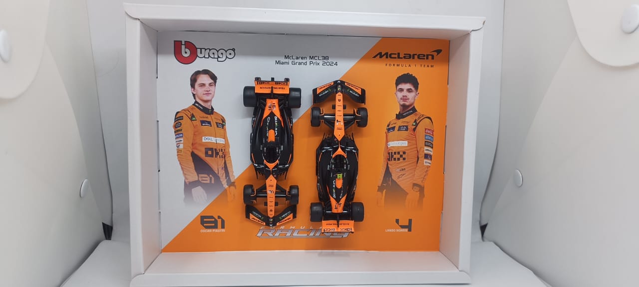 Burago Ferrari SF-24 Formula 1 Model Car Set - Charles Leclerc & Carlos Sainz (1:43 Scale)