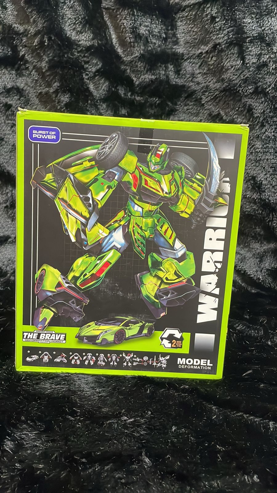 Warrior Deformation Robot - The Brave & Warfare (Green, Blue, Yellow,light green)