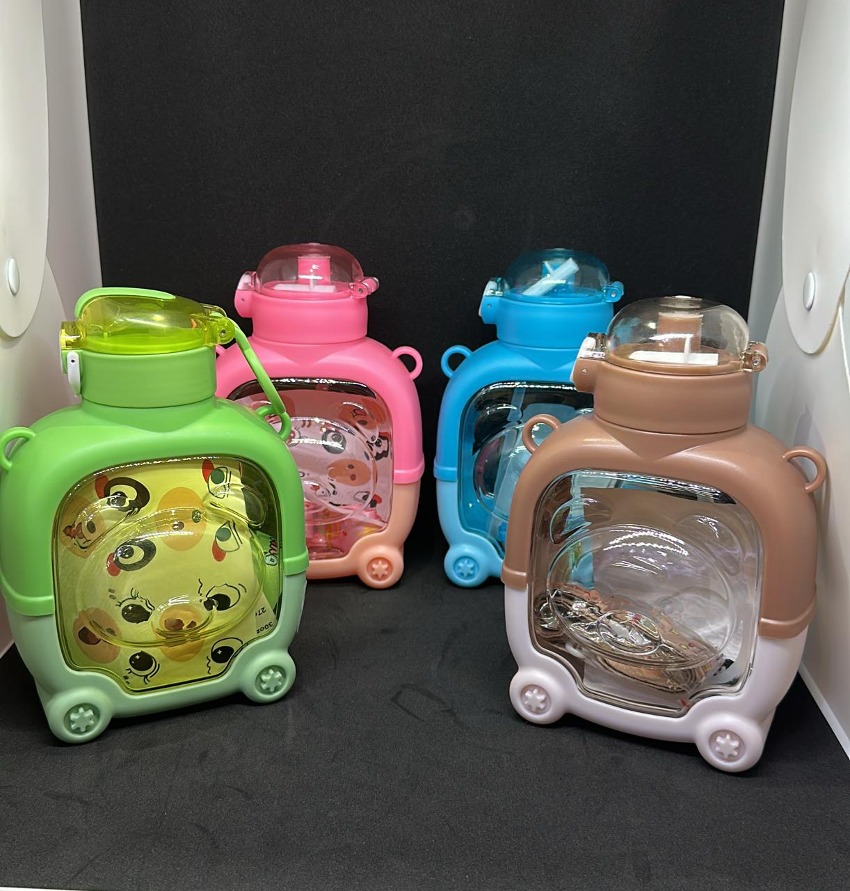 TV-Shaped Cartoon Water Bottle with Strap