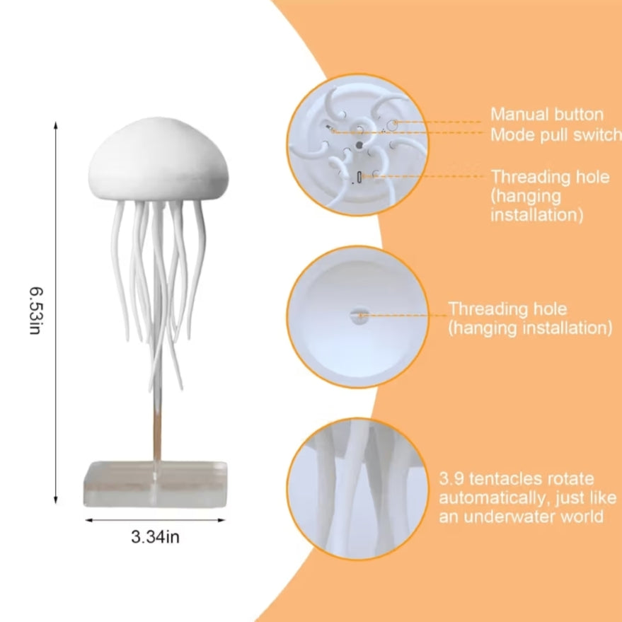 Aurora Jellyfish LED Lamp – Ambient Night Light with Soft Glow & Artistic Design