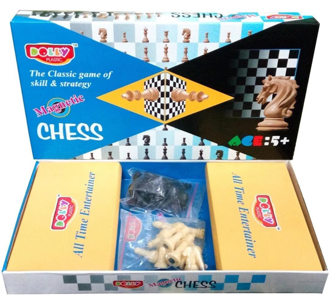 Dolly Plastic Magnetic Chess Set - Classic Strategy Game for Ages 5+