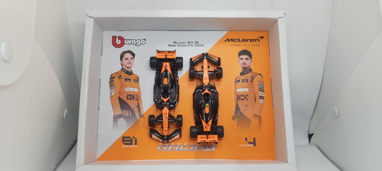 Burago Ferrari SF-24 Formula 1 Model Car Set - Charles Leclerc & Carlos Sainz (1:43 Scale)