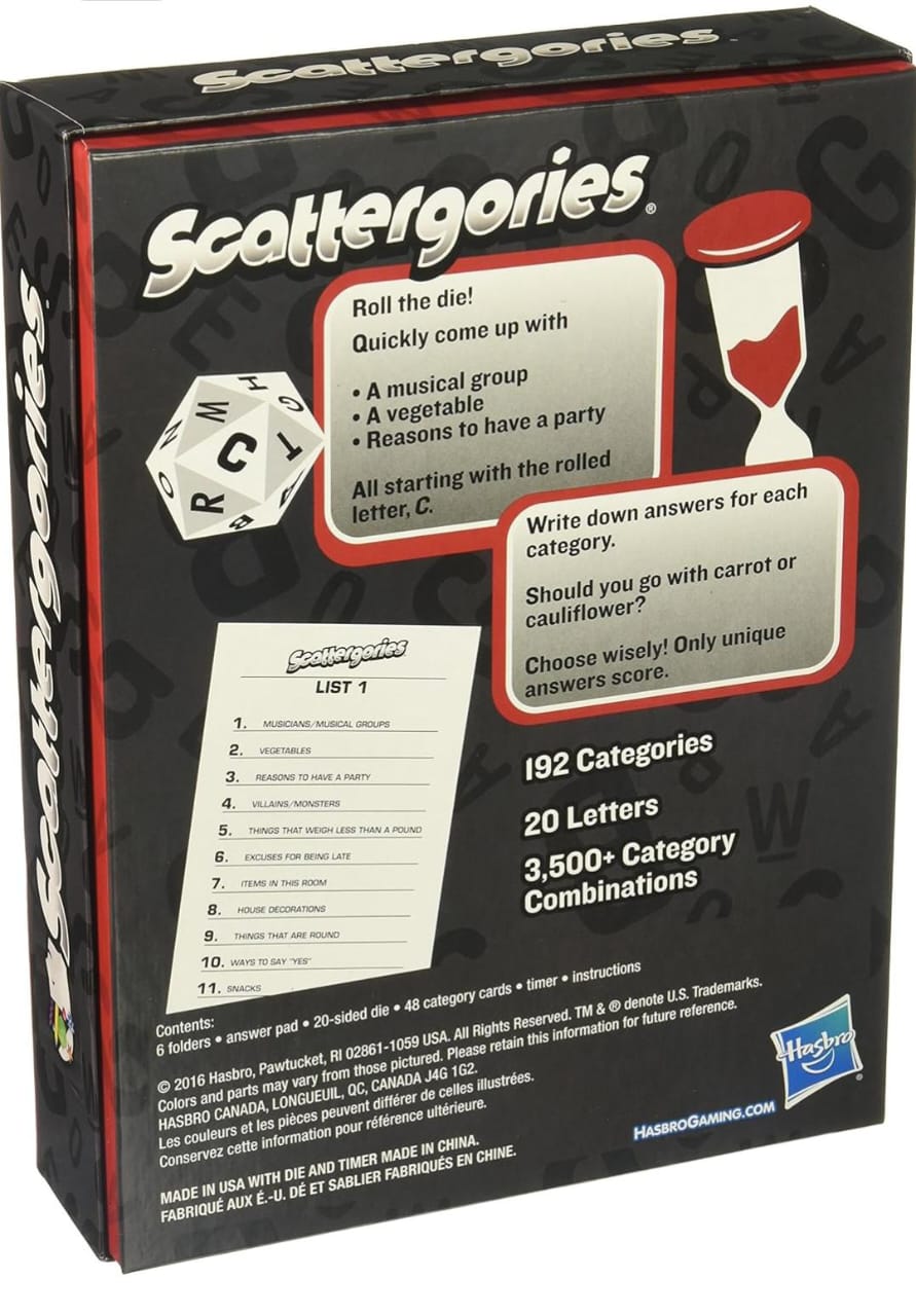 Scattergories – The Classic Brain Game for Fast Thinkers