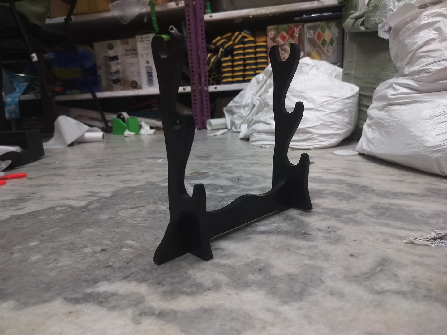 Black 3-Tier Acrylic Display Stand – Sword / Frame Holder