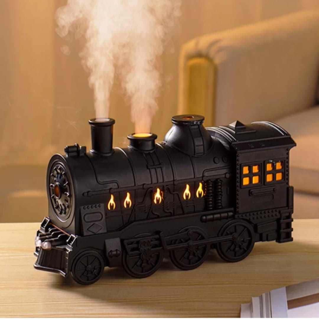 Vintage Train Flame Diffuser β Aromatherapy & Humidifier ππ₯