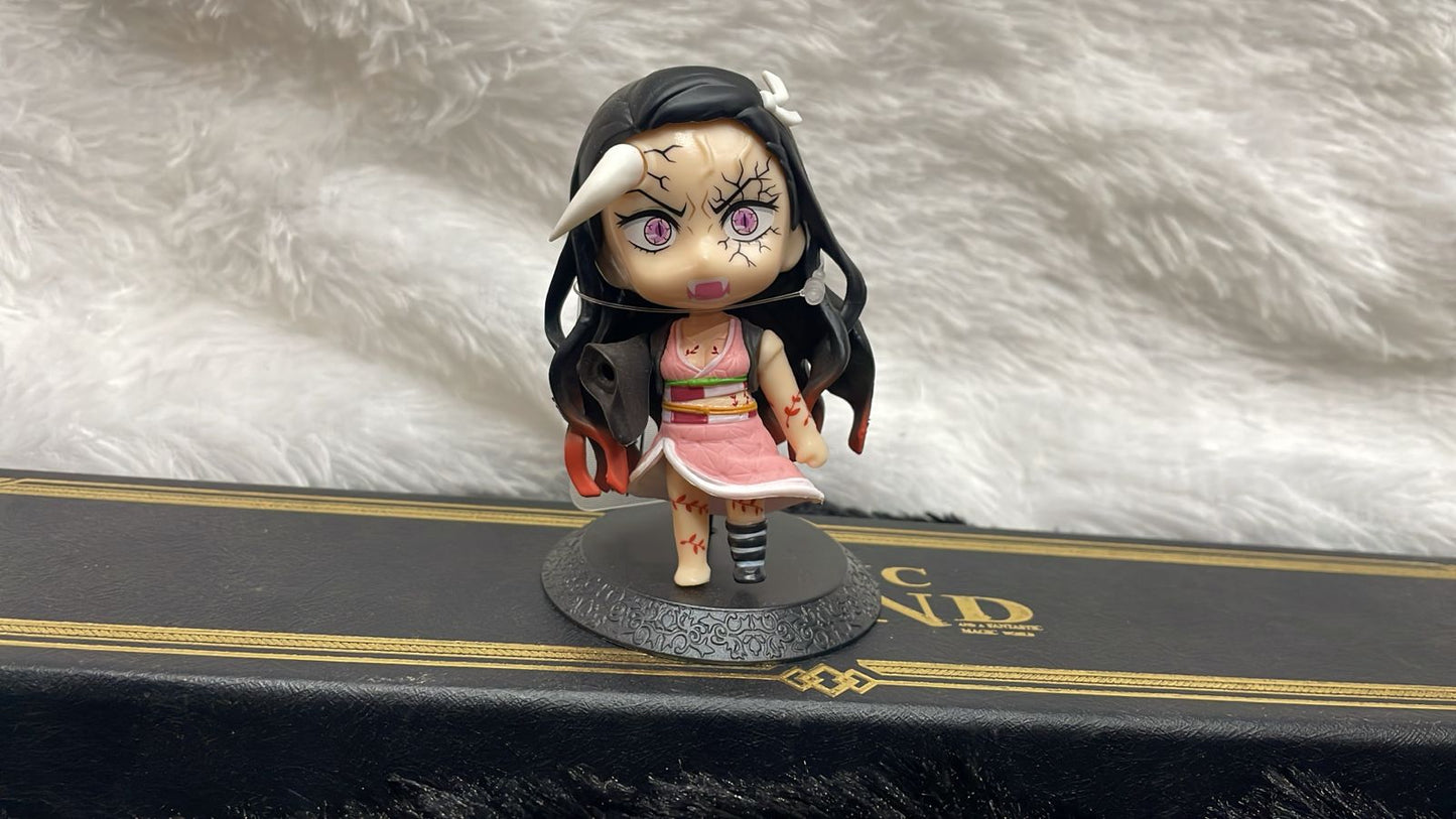 Demon Slayer Chibi Figures Set – Muichiro, Inosuke, Zenitsu, and Nezuko