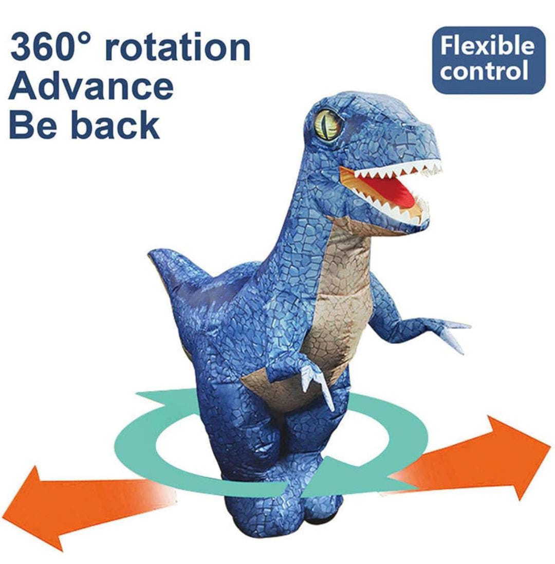Blue Raptor 360° Remote Control Dinosaur Toy – Realistic Walking, Rotating & Interactive Play