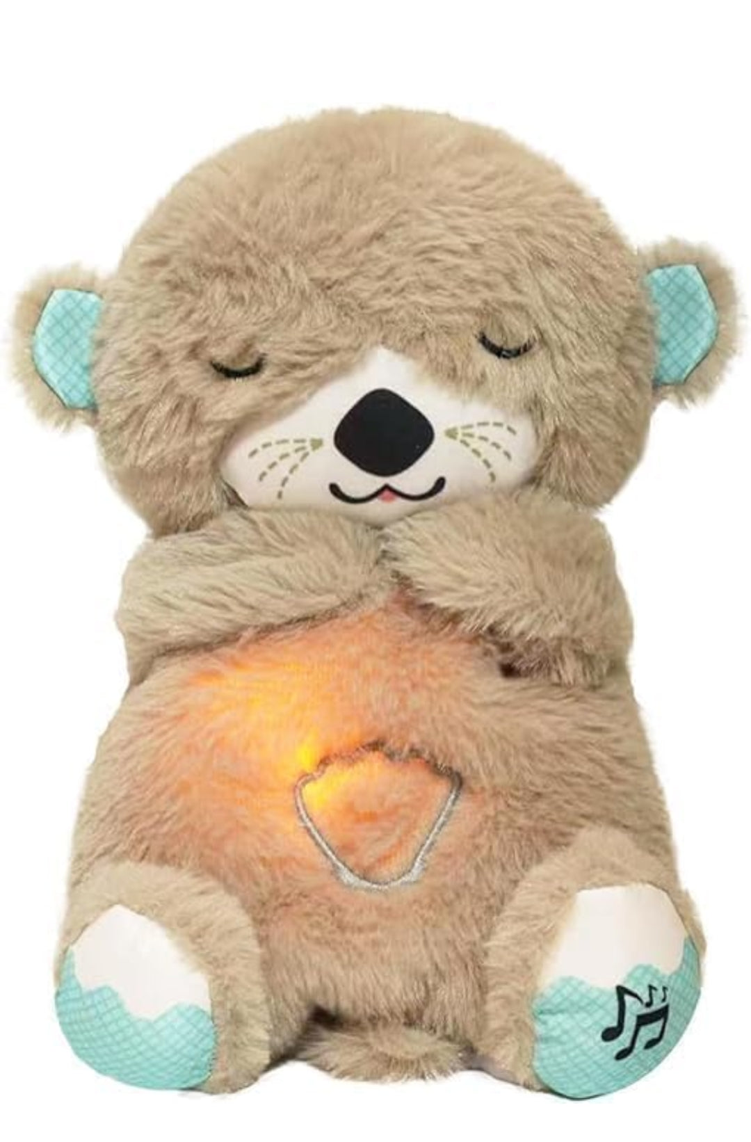 Sleep Breathing Teddy Bear Soft Toy with Light Sound