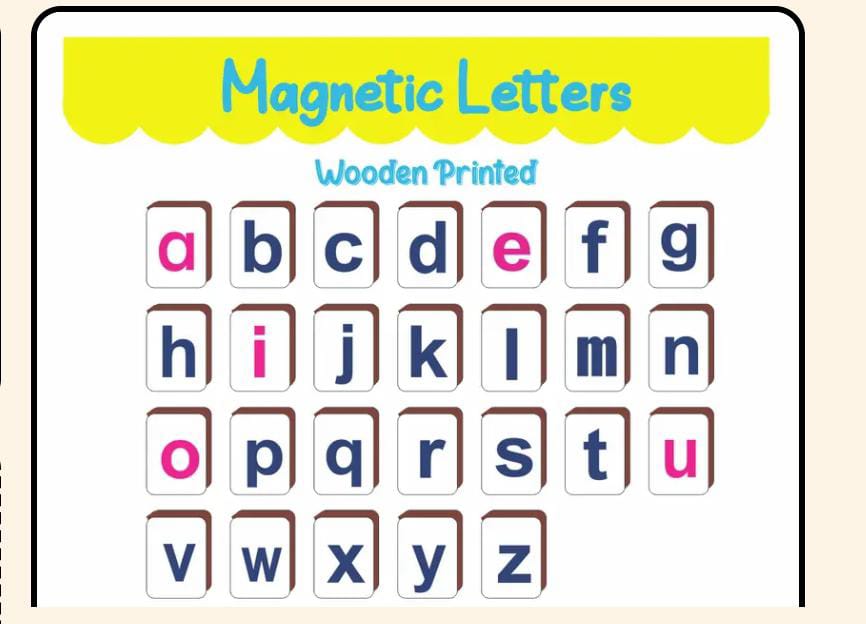 Indian Brains Match Magnetic Letters Board – Capital & Small Alphabet Learning Toy for Kids