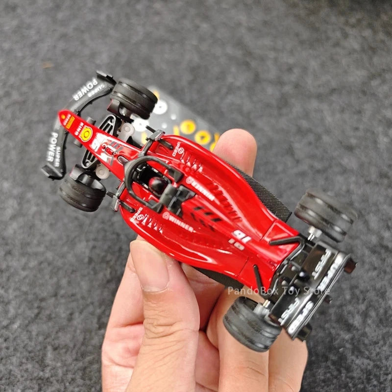 1:64 Die cast Metal F1 Mini RC Racing car with LED Lights | 2.4GHz Remote Control Car | 3 Speed Adjustable, USB Rechargeable Alloy RC Truck for Kids & Adults Indoor/Outdoor Racing