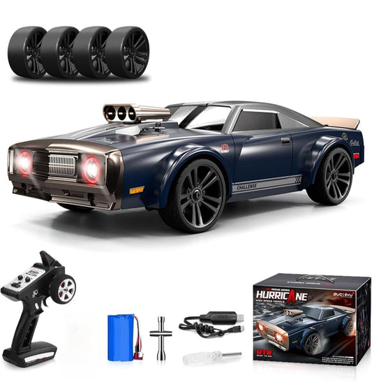 Drift Stunt Remote Control Car, 1/16 RTR Muscle Car 35Km/h High Speed RC Drift Car for Adults, 4X4 All Road Drifting Truck, Drift RC Car with 7 Modes Angle Eyes Lights Drift Stunt Car