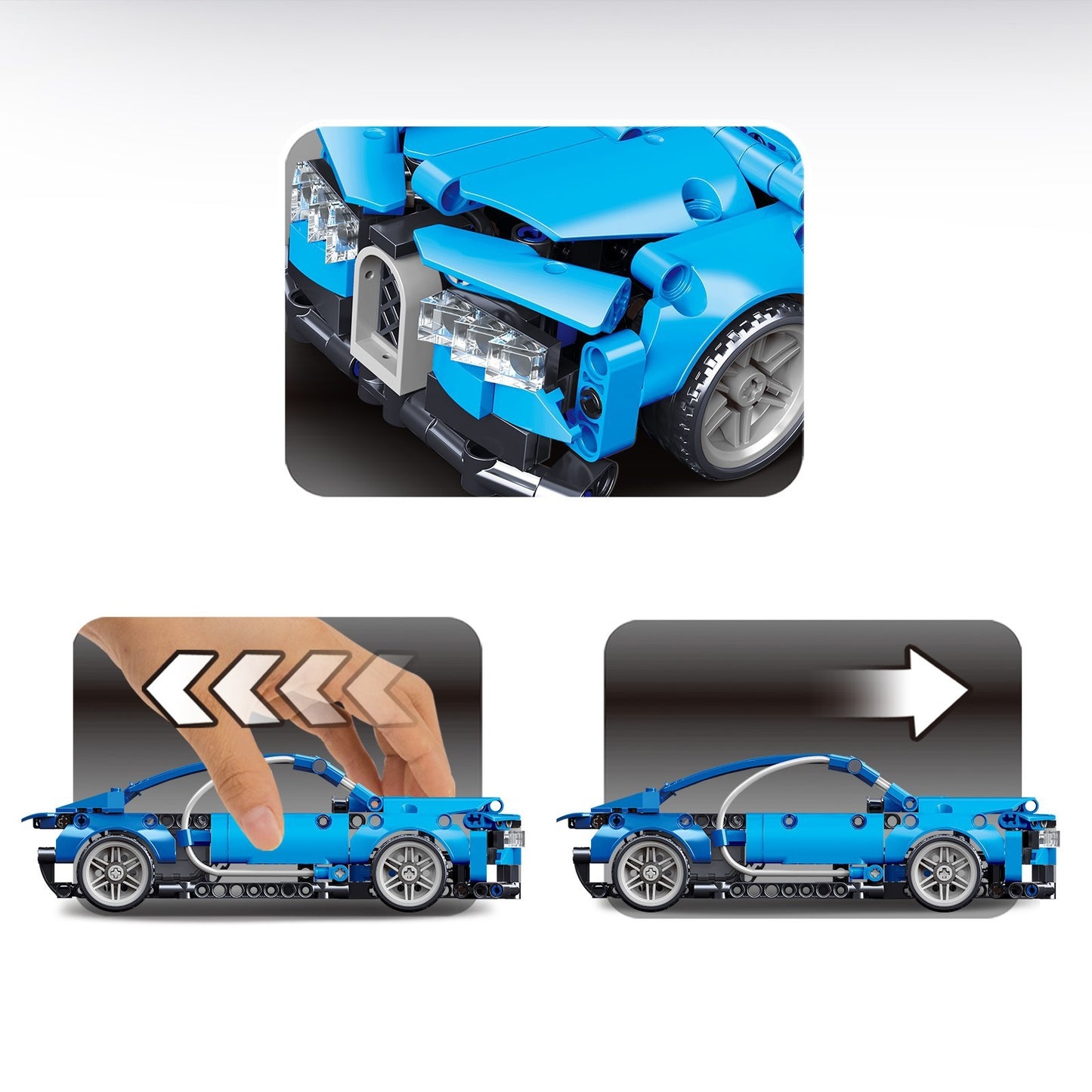 Car PullBack Super car Building Toy car – car blocks™ Racing Blocks 1:18 for Kids & Car Collectors (Multiple Variants)