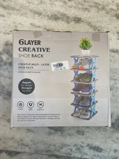 6-Layer Foldable Shoe Rack – Space-Saving Multipurpose Organizer