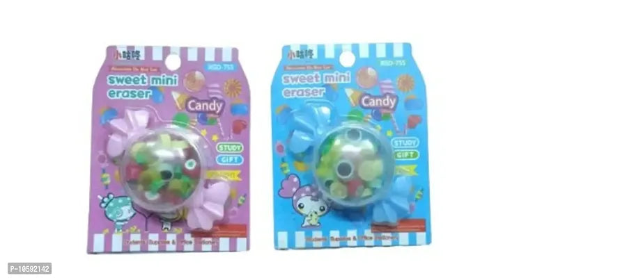 Sweet Mini Candy-Shaped Erasers Set