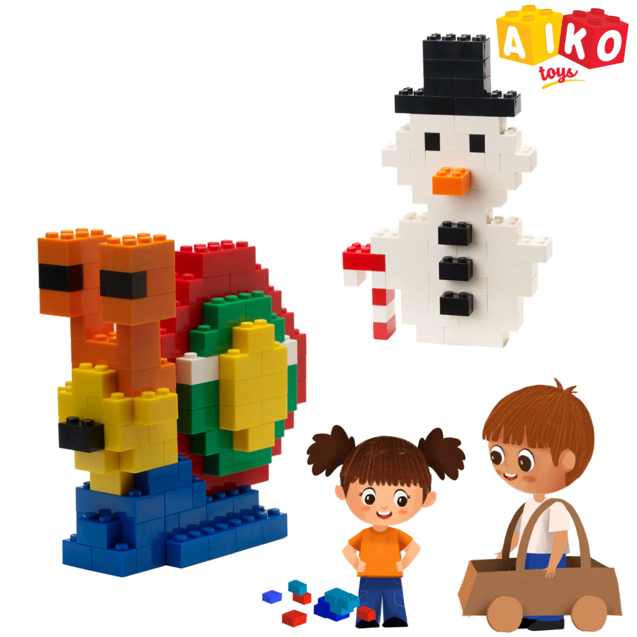 AIKO Box of Blocks | Premium Building Block set