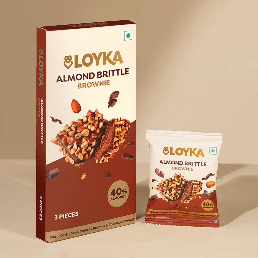 Loyka Almond Brittle Brownie 3 Pcs Box