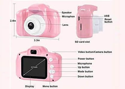 Kids Digital Camera, Video Recorder Camera Full HD 1080P Handy Portable