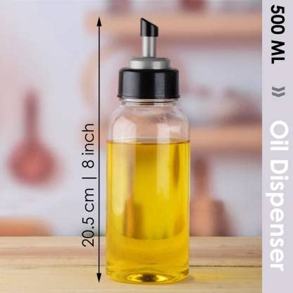 Elegant Plastic Oil Dispenser 500 ml Bottle with Nozzle