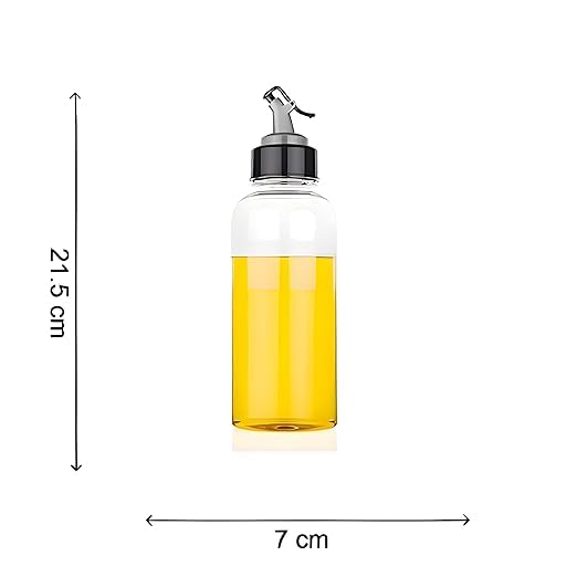 Elegant Plastic Oil Dispenser 500 ml Bottle with Nozzle