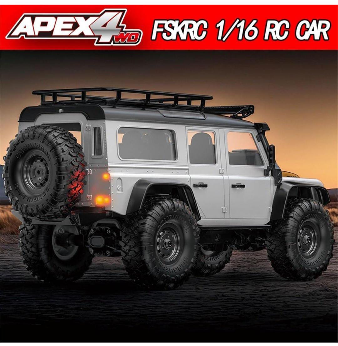 1/16 High Simulation Remote Control Truck 4x4 Big Foot All Terrain Off Road Car with Professional Shock Absorber System, 2.4G Rechargeable Electric RC Car