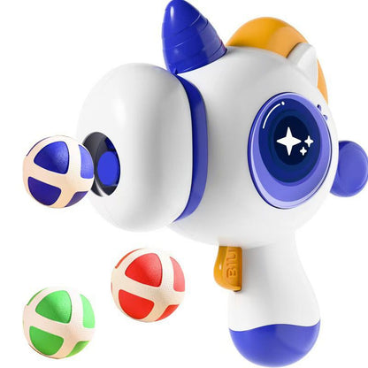 Durable Kids Unicorn Launcher Toy Gun Sticky Balls Target-Safe Indoor Shooting Game