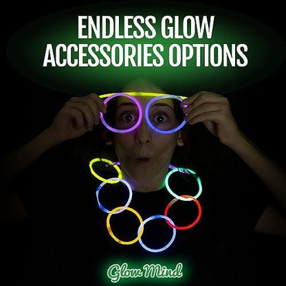 Neon Glow Party Bands with Connectors Glow in the Dark Bracelets for Parties & Events (100 PCS) party