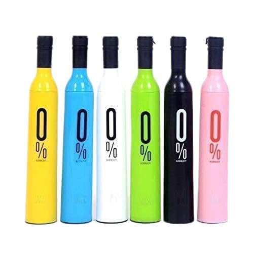 Bottle Umbrella/Folding Portable Printed Umbrella with Case 0% (1pcs Random Color)