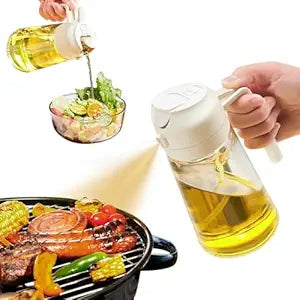 2 In 1 Oil Dispenser Oil Spray Bottle 500ML For Cooking