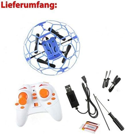 4-Channel Mini RC Remote Controlled UFO Model, Cage Protection, Drone Quadcopter Multicopter with 2.4 GHz Technology