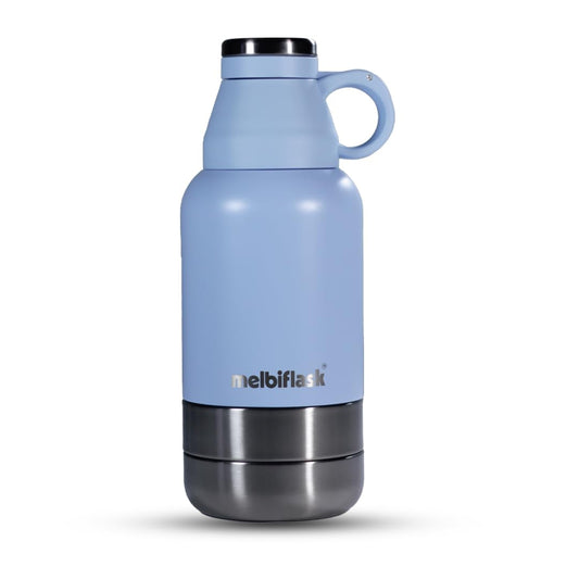 Melbify 3-in-1 Flask with Storage Bowls| Vacuum Flask |Melbiflask Water Bottle | Thermosteel Insulated Flask | 1 Litre | Hot&Cold Water,Coffee,Tea,Milk,Soup|Best Flask for Babies,Office&Travel
