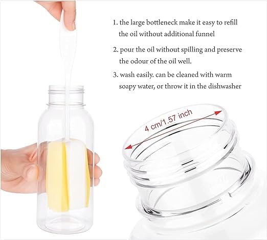 Elegant Plastic Oil Dispenser 500 ml Bottle with Nozzle