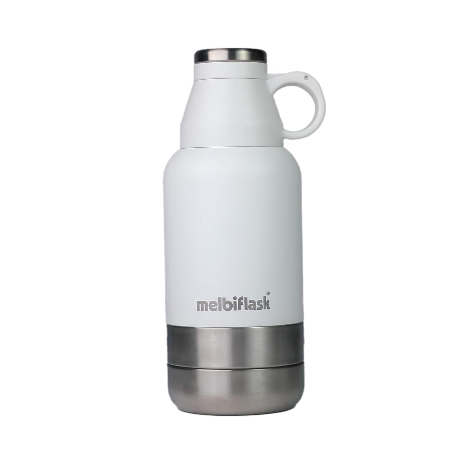 Melbify 3-in-1 Flask with Storage Bowls| Vacuum Flask |Melbiflask Water Bottle | Thermosteel Insulated Flask | 1 Litre | Hot&Cold Water,Coffee,Tea,Milk,Soup|Best Flask for Babies,Office&Travel