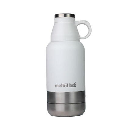 Melbify 3-in-1 Flask with Storage Bowls| Vacuum Flask |Melbiflask Water Bottle | Thermosteel Insulated Flask | 1 Litre | Hot&Cold Water,Coffee,Tea,Milk,Soup|Best Flask for Babies,Office&Travel