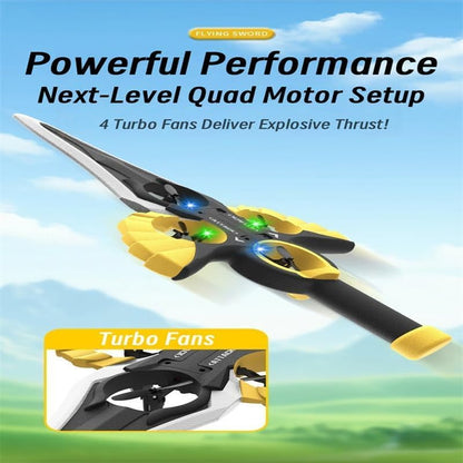 Flying Sword RC Drone for Kids & Adults -  Remote Control, 3-Speed Glider with 360° Flip, Double Battery,Easy to Fly Toy Gift