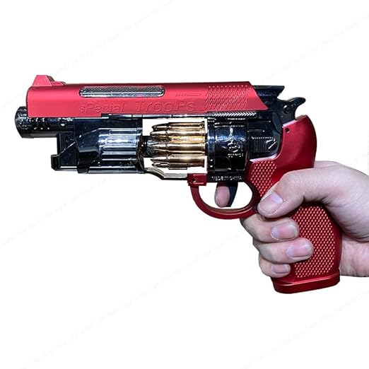 Red Toy Gun with Revolving Cylinder