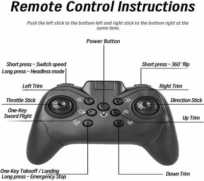 Flying Sword RC Drone for Kids & Adults -  Remote Control, 3-Speed Glider with 360° Flip, Double Battery,Easy to Fly Toy Gift