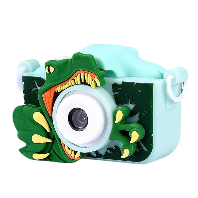 Kids Dinosaur Digital Camera and Video Recorder Camera Full HD 1080P with Inbuilt Games for Kids