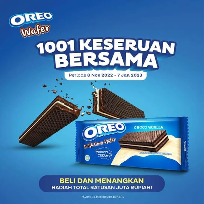 Oreo Dutch Cocoa Wafer Choco Vanilla - 140G (pack of 2)