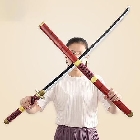 Pirate Hunter Red Katana – Carbon Steel Sword Replica