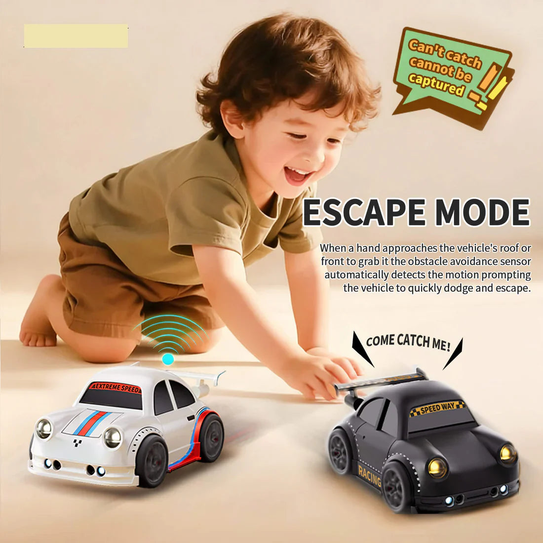 Magic car 2.4GHz Electric Remote & Induction Controlled Mini Drift Car - Smart Escape Mini Drift Car