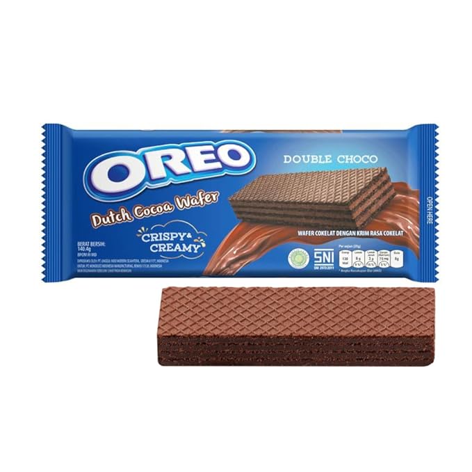 Oreo Dutch Wafer Rolls (Double Choco) - 140G (pack of 2)