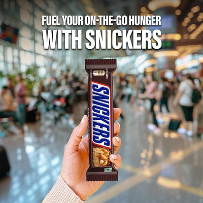 Snickers Peanut Filled Chocolate Bar - 22g (Pack of 32) | Nutty, Caramel & Nougat Treat