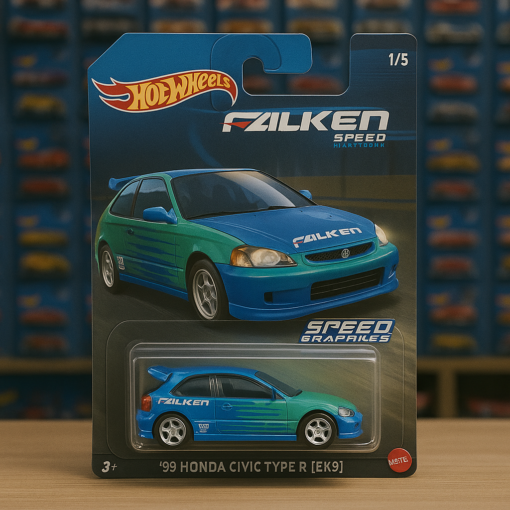 🔵 '99 Honda Civic Type R [EK9] – Falken Drift Livery  Hot Wheels Premium | HW Speed Graphics