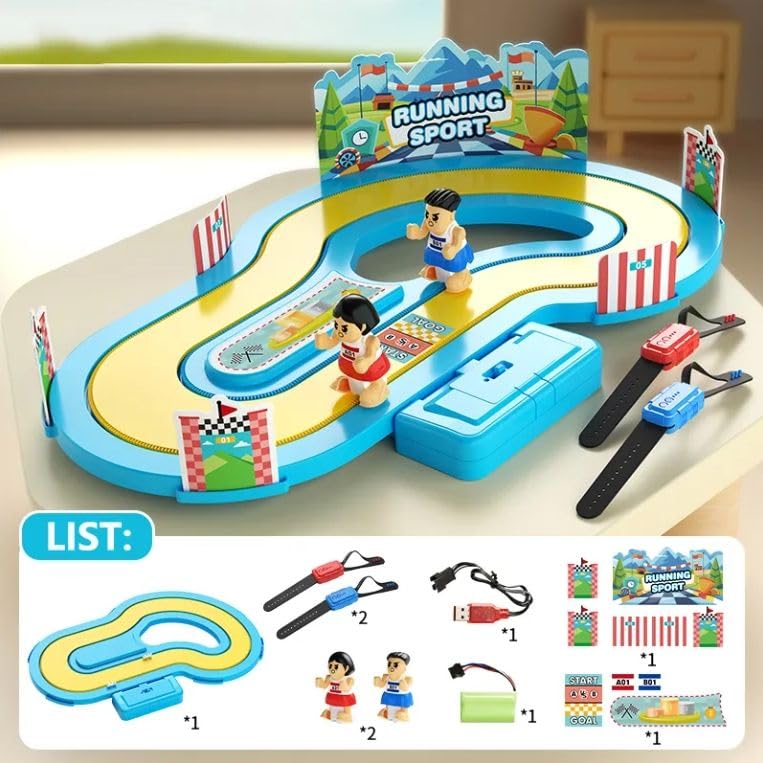 Motion Sensing Racing Board Game for Kids, Gesture Control Running Track Toy, 2 Player Battle Game, Parent Child Interactive Activity, Race Track Toy for Boys & Girls Age 3+