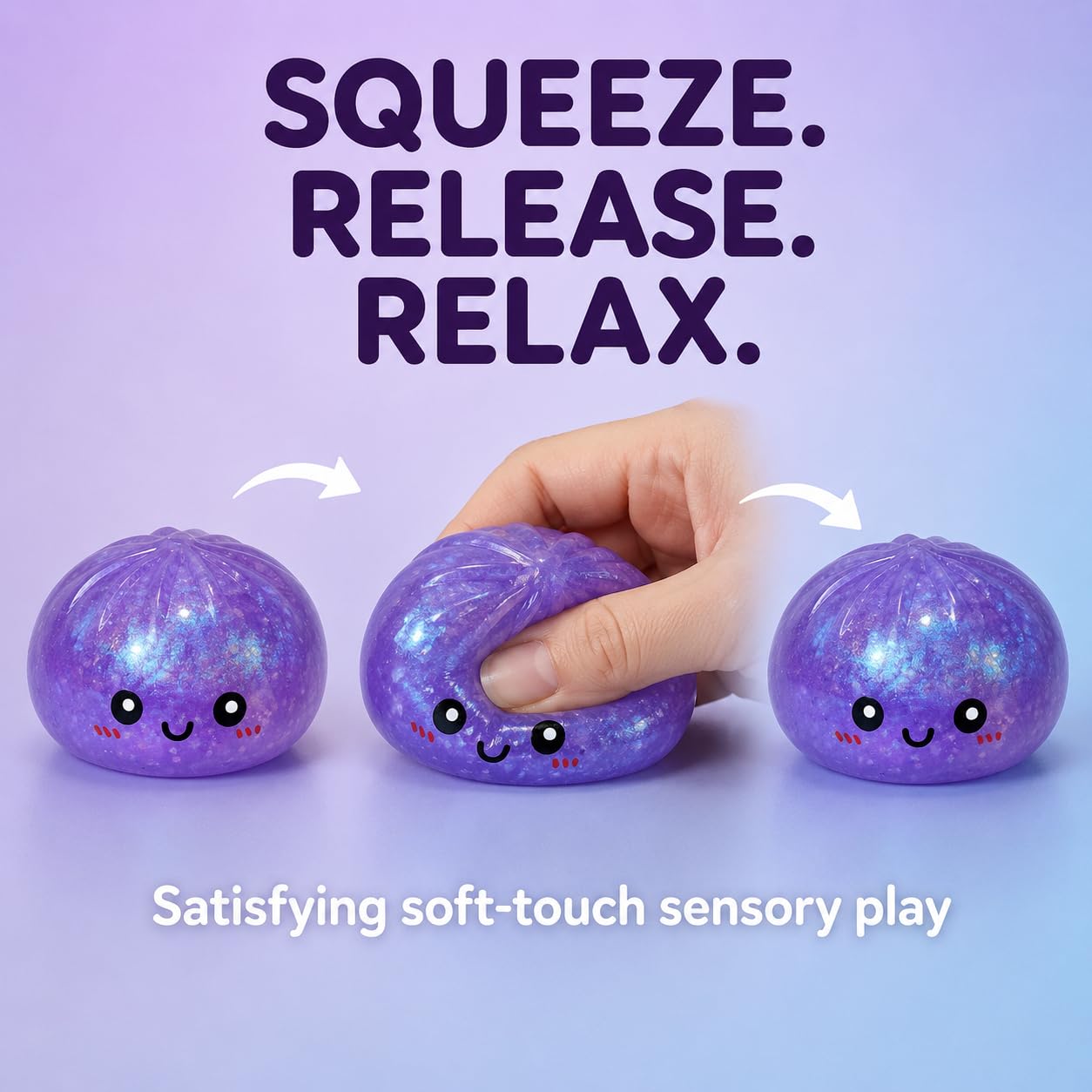 Squishy Ball |Squishy Mystery Box | Cute Big Stress Ball | Fidget Sensory Toy for Adults Anxiety Relief | (PC of 1 Multi - Colour)