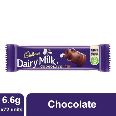 Cadbury DairyMilk Chocolate Bar - 475.2g (Pack of 72) | Smooth & Creamy Milk Chocolate | Bulk Pack