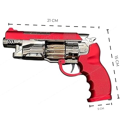 Red Toy Gun with Revolving Cylinder